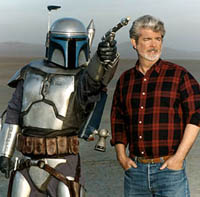 George Lucas on the Set of Star Wars